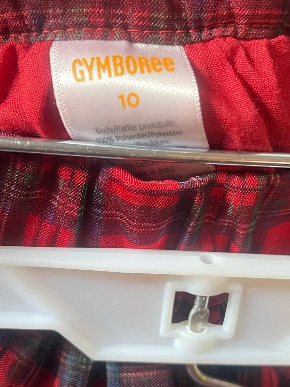 Gymboree Girls Red Tartan Plaid Tiered Ruffle Skirt Size 10 Holiday Christmas